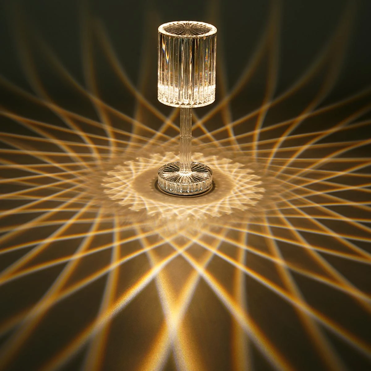 Rgb led রিচার্জেবল এক্রাইলিক ক্রিস্টাল ডায়মন্ড টেবিল ল্যাম্প 16 রঙের রিমোট এবং টাচস সহ - charger light