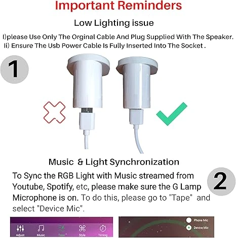 G63 Speaker Lamp - APP Control 3 in 1 Multi-Function Bluetooth Speaker With Wireless Charging, RGB Light and Alarm Clock - Charger G Lamp with Sunrise Alarm for Bedroom & Bedside table (G Speaker)